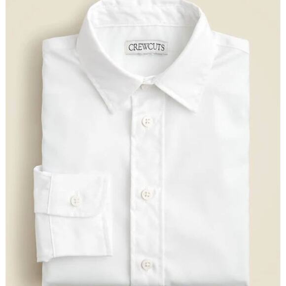 J.Crew Boys Ludlow Premium Fine Cotton Dress Shirt Button Up White Size 10 NWT - Picture 1 of 10